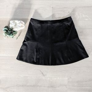 J. Crew Fluted Skirt in Double Crepe Black